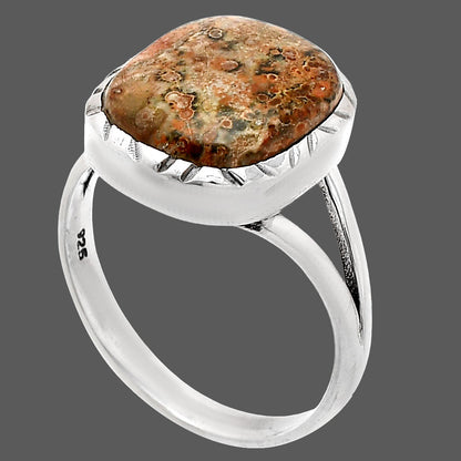 Natural Leopard Skin Jasper Ring size-9.5 R-1074 SDR230904