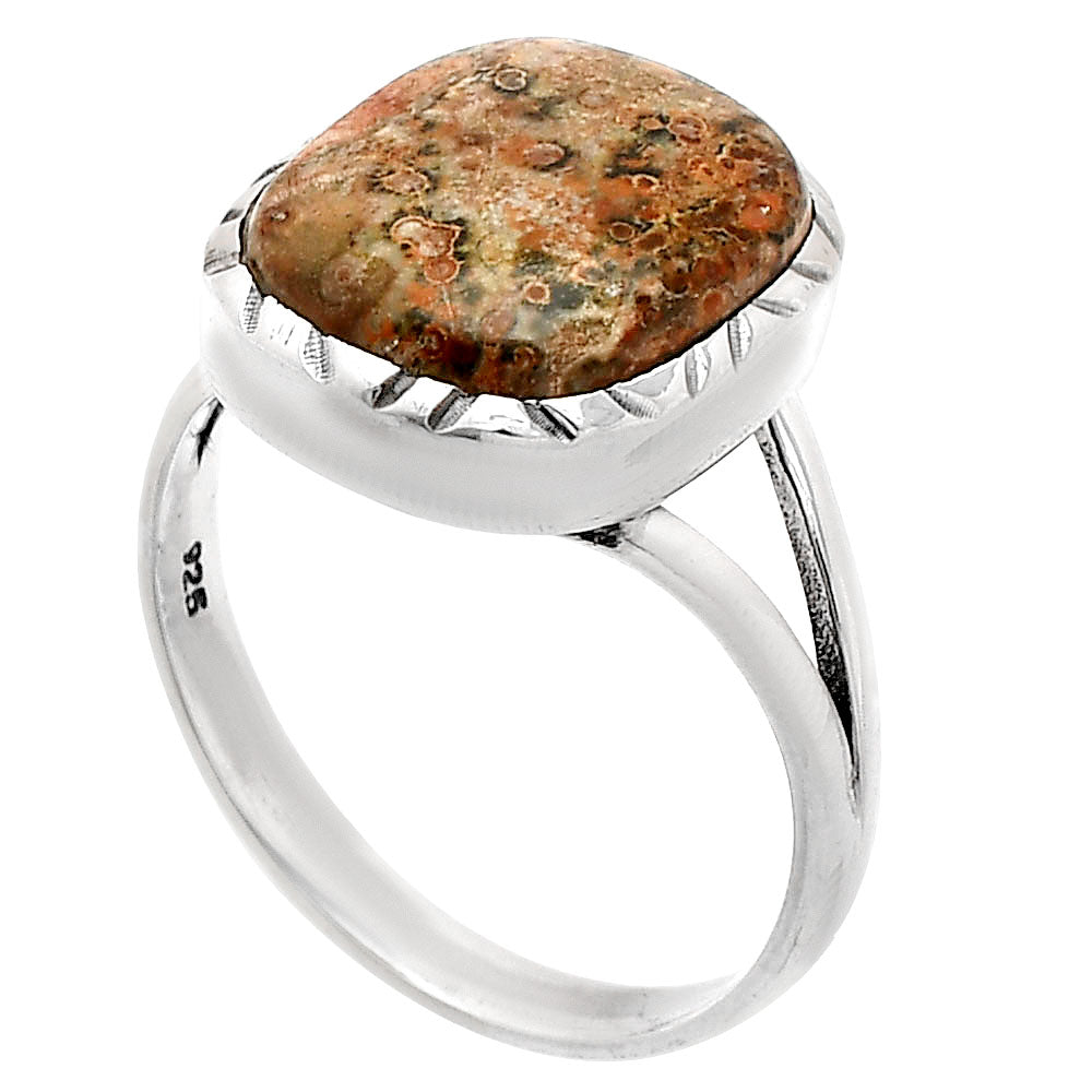 Natural Leopard Skin Jasper Ring size-9.5 R-1074 SDR230904