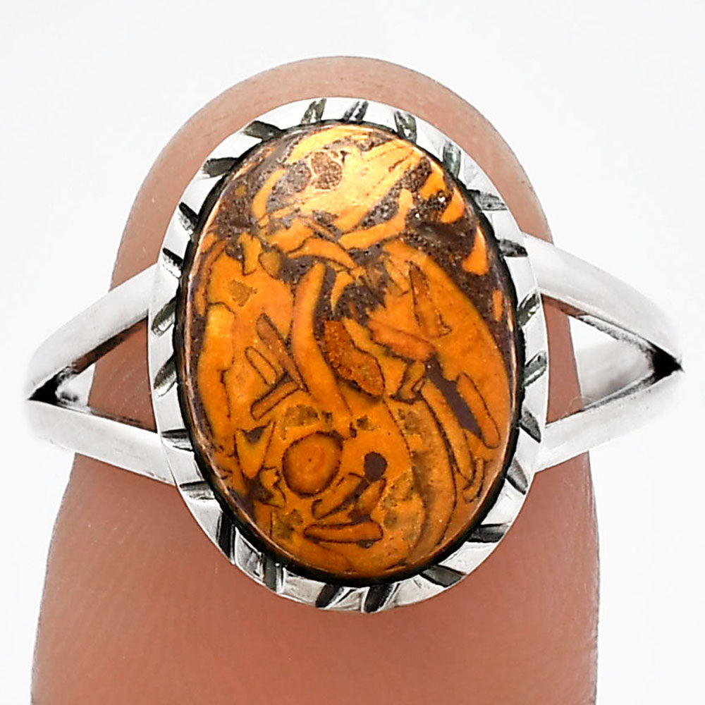Coquina Fossil Jasper - India Ring size-9 R-1074 SDR230905