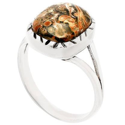 Natural Leopard Skin Jasper Ring size-9.5 R-1074 SDR230913