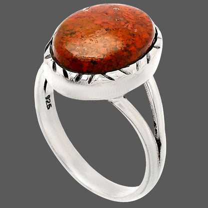 Natural Red Moss Agate Ring size-9 R-1074 SDR230941
