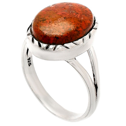 Natural Red Moss Agate Ring size-9 R-1074 SDR230941