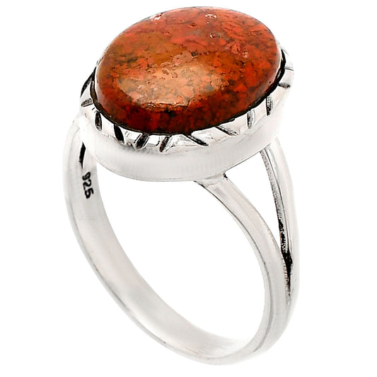 Natural Red Moss Agate Ring size-9 R-1074 SDR230941
