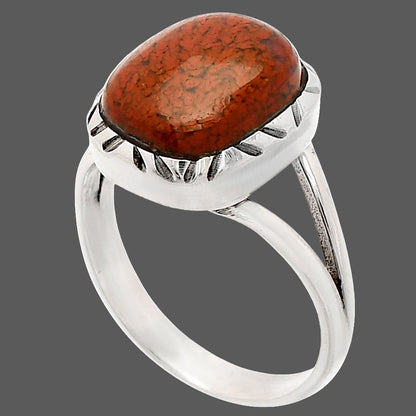 Natural Red Moss Agate Ring size-8 R-1074 SDR230990