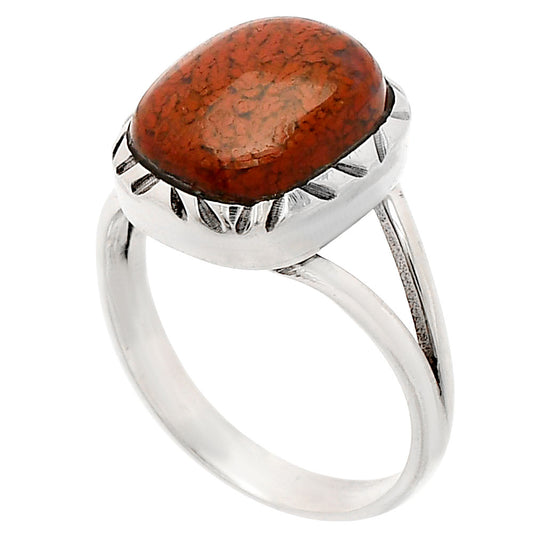 Natural Red Moss Agate Ring size-8 R-1074 SDR230990