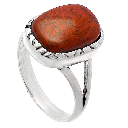 Natural Red Moss Agate Ring size-8 R-1074 SDR231005