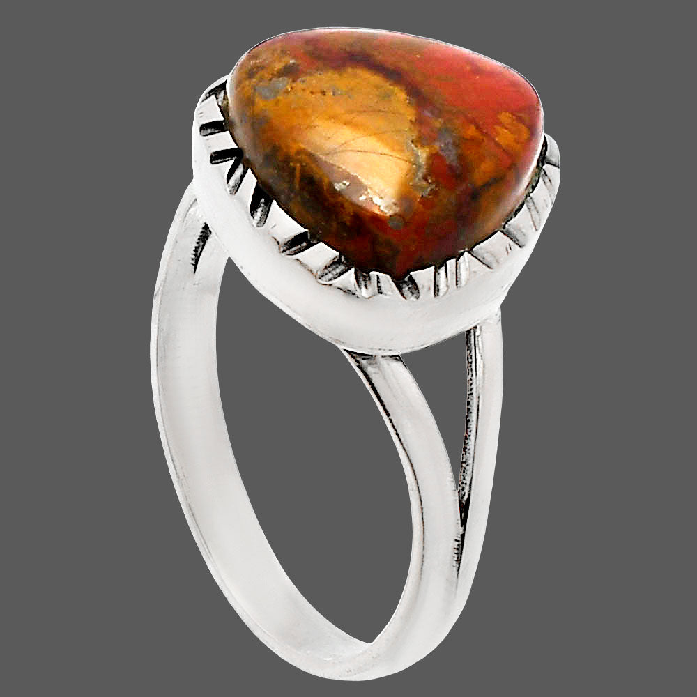 Natural Red Moss Agate Ring size-9 R-1074 SDR231009
