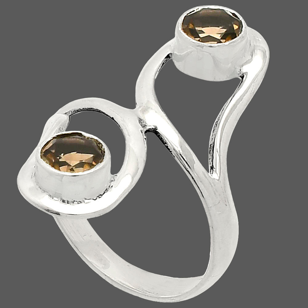 Natural Smoky Quartz - Brazil Ring size-7 R-1723 SDR231379