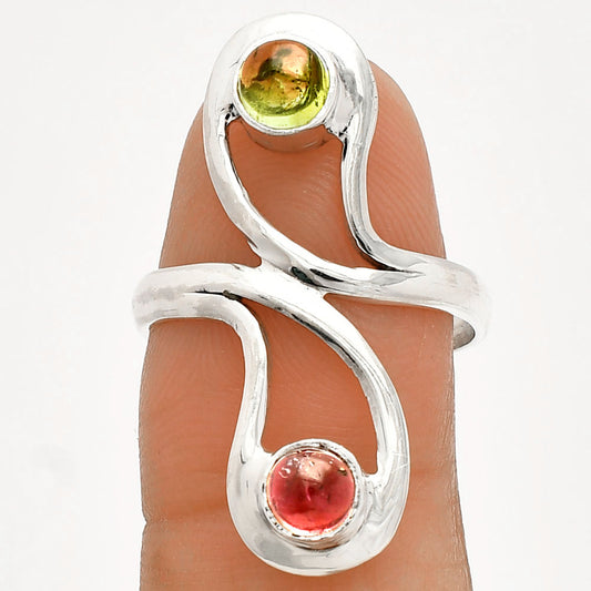 Natural Multi Tourmaline Ring size-7.5 R-1723 SDR231391