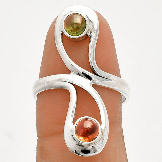 Natural Multi Tourmaline Ring size-8 R-1723 SDR231413