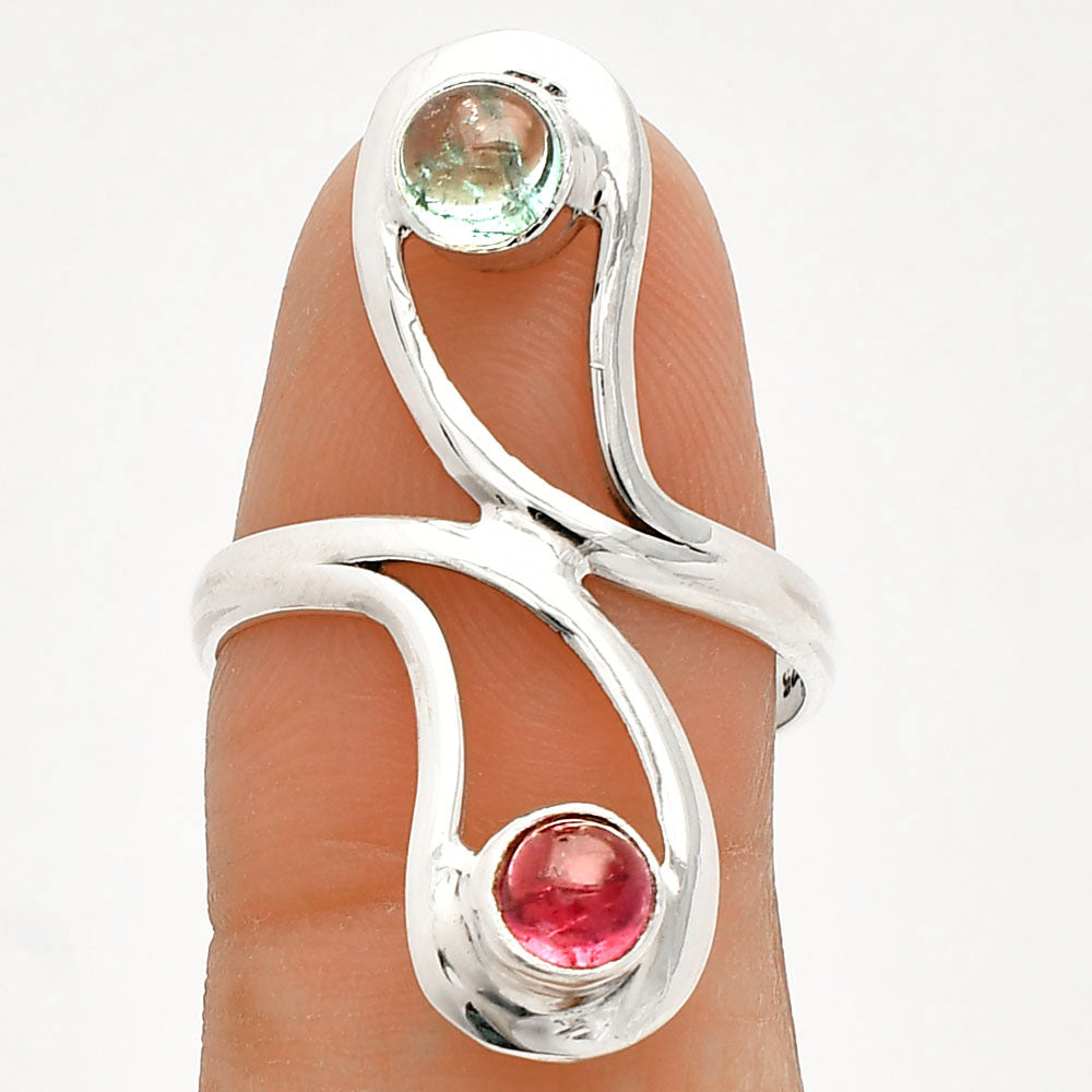 Natural Multi Tourmaline Ring size-8 R-1723 SDR231414