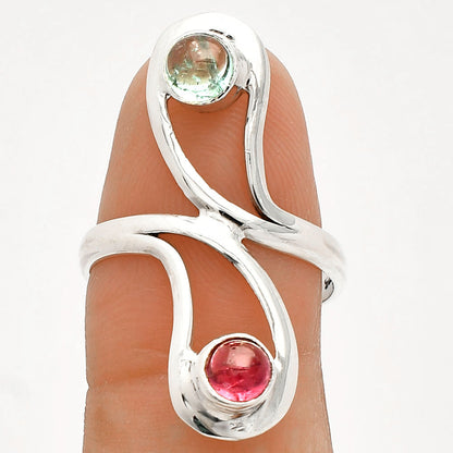 Natural Multi Tourmaline Ring size-8 R-1723 SDR231414
