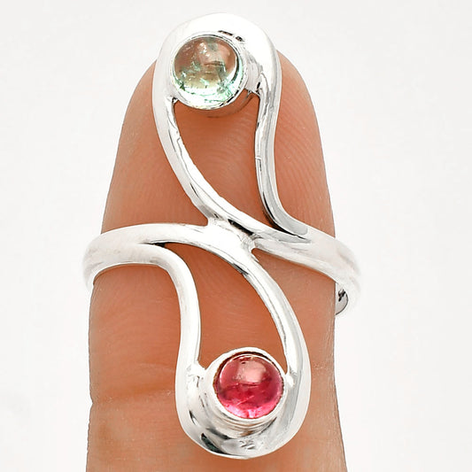 Natural Multi Tourmaline Ring size-8 R-1723 SDR231414