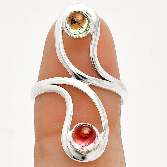 Natural Multi Tourmaline Ring size-7.5 R-1723 SDR231417