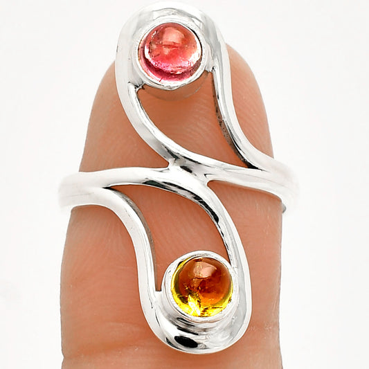 Natural Multi Tourmaline Ring size-7 R-1723 SDR231418