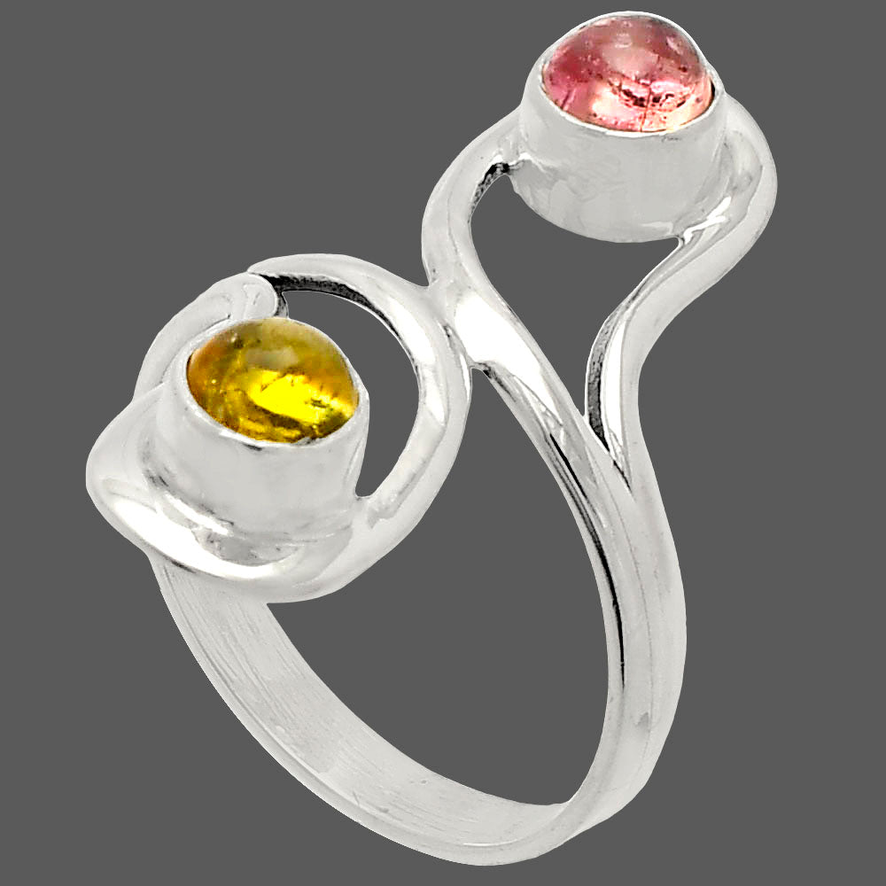 Natural Multi Tourmaline Ring size-7 R-1723 SDR231418