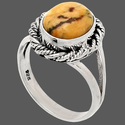 Natural Honey Dendritic Opal Ring size-7 R-1014 SDR231432