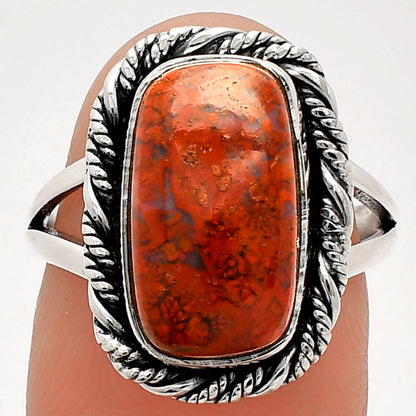 Natural Red Moss Agate Ring size-7 R-1014 SDR231434