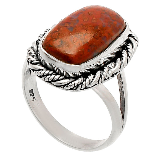 Natural Red Moss Agate Ring size-7 R-1014 SDR231434