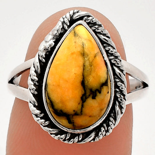 Natural Honey Dendritic Opal Ring size-8 R-1014 SDR231455