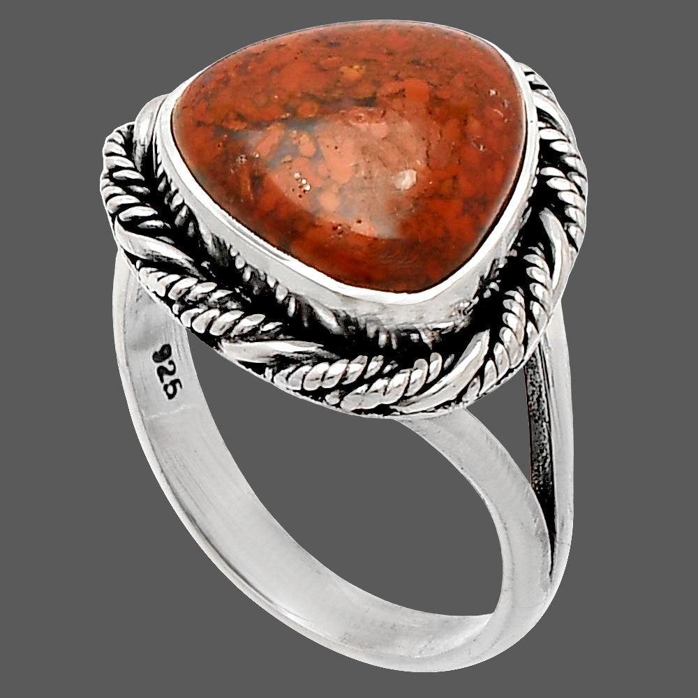 Natural Red Moss Agate Ring size-7 R-1014 SDR231461