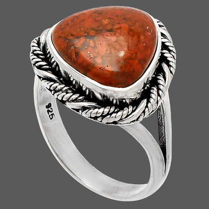 Natural Red Moss Agate Ring size-7 R-1014 SDR231461