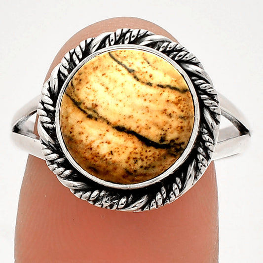 Natural Picture Jasper Ring size-9 R-1014 SDR231476