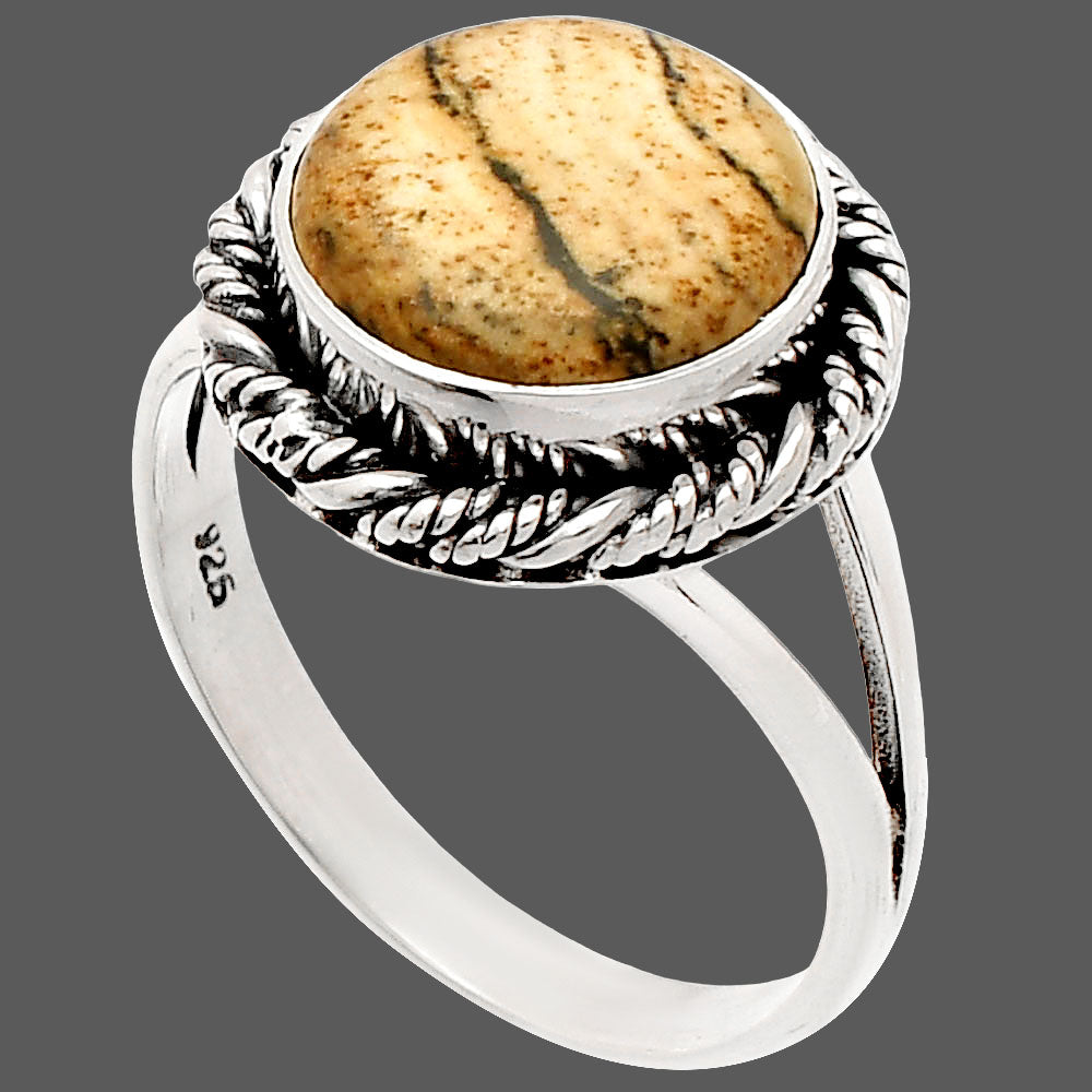 Natural Picture Jasper Ring size-9 R-1014 SDR231476