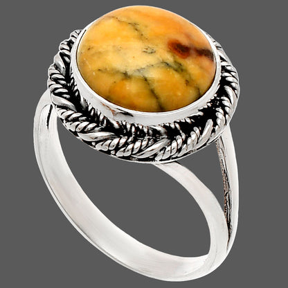 Natural Honey Dendritic Opal Ring size-9 R-1014 SDR231480