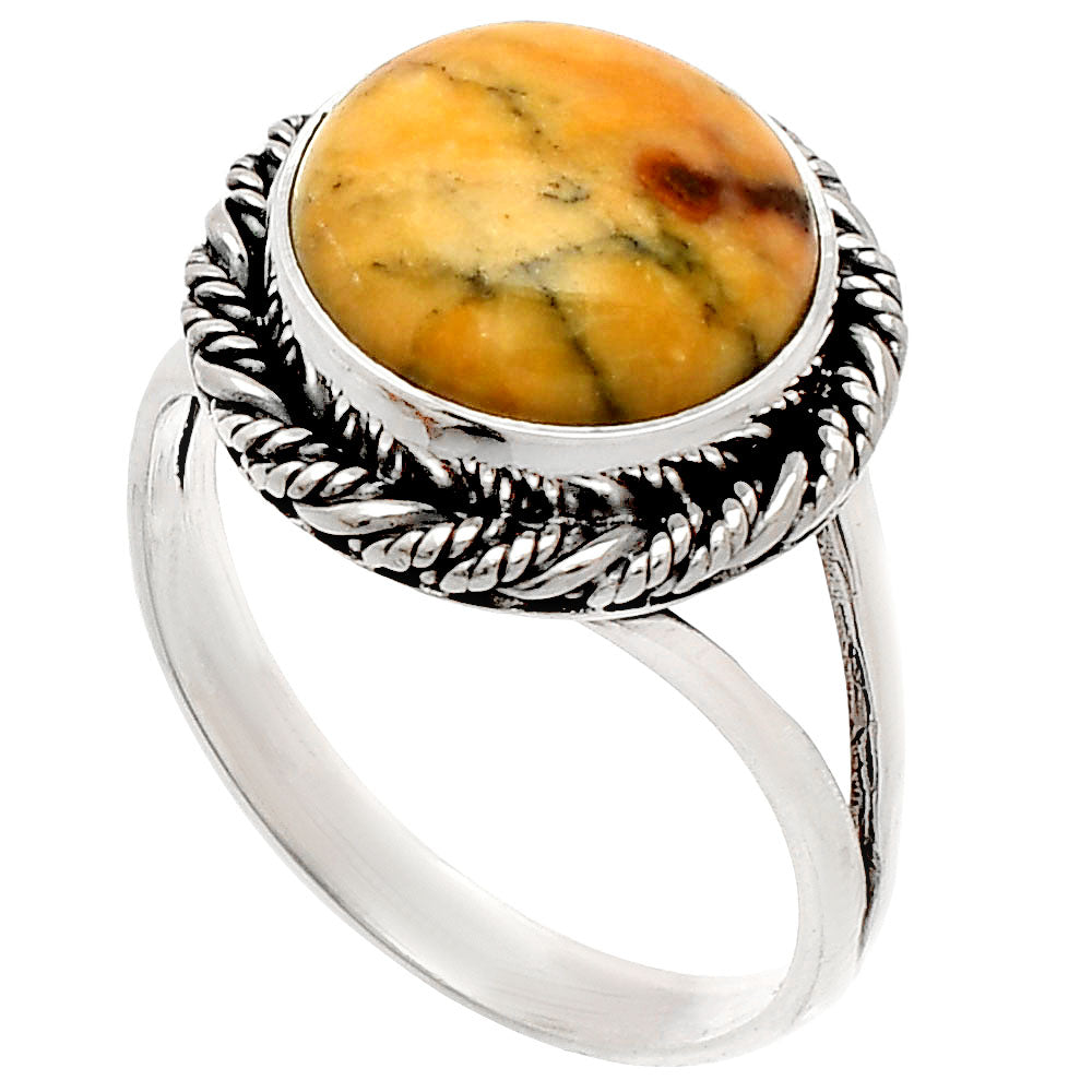 Natural Honey Dendritic Opal Ring size-9 R-1014 SDR231480