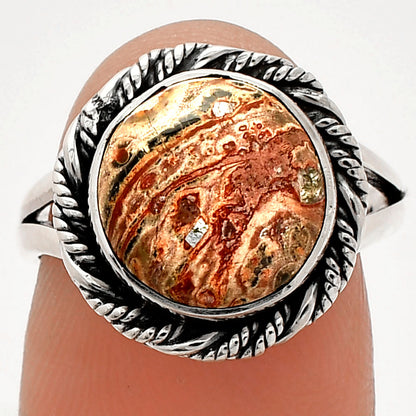 Natural Leopard Skin Jasper Ring size-7 R-1014 SDR231481