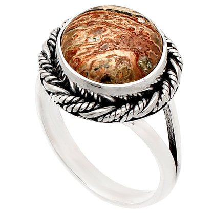 Natural Leopard Skin Jasper Ring size-7 R-1014 SDR231481
