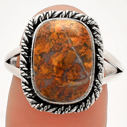 Natural Red Moss Agate Ring size-9 R-1014 SDR231499