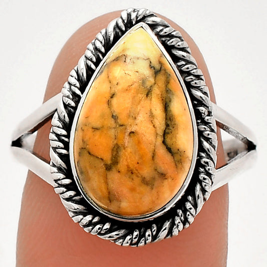Natural Honey Dendritic Opal Ring size-9 R-1014 SDR231500