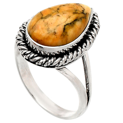 Natural Honey Dendritic Opal Ring size-9 R-1014 SDR231500