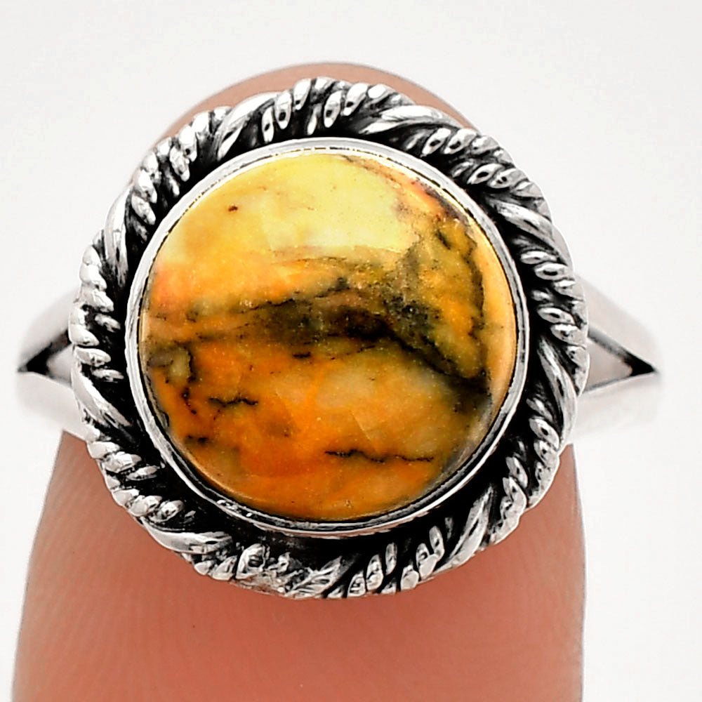 Natural Honey Dendritic Opal Ring size-8 R-1014 SDR231521