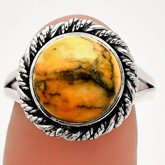 Natural Honey Dendritic Opal Ring size-8 R-1014 SDR231521