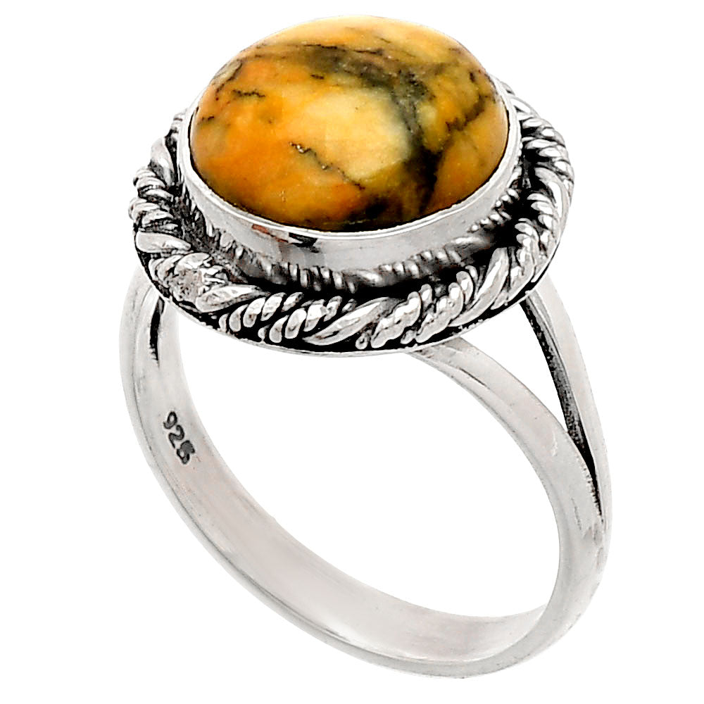 Natural Honey Dendritic Opal Ring size-8 R-1014 SDR231521