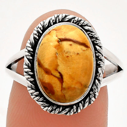 Natural Honey Dendritic Opal Ring size-9 R-1014 SDR231546