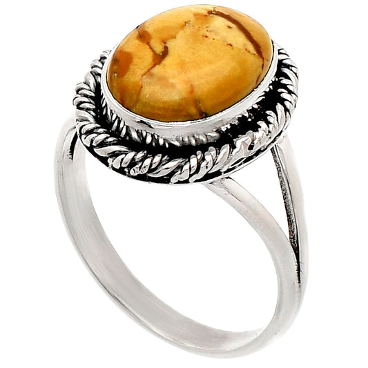 Natural Honey Dendritic Opal Ring size-9 R-1014 SDR231546