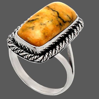 Natural Honey Dendritic Opal Ring size-9.5 R-1014 SDR231581