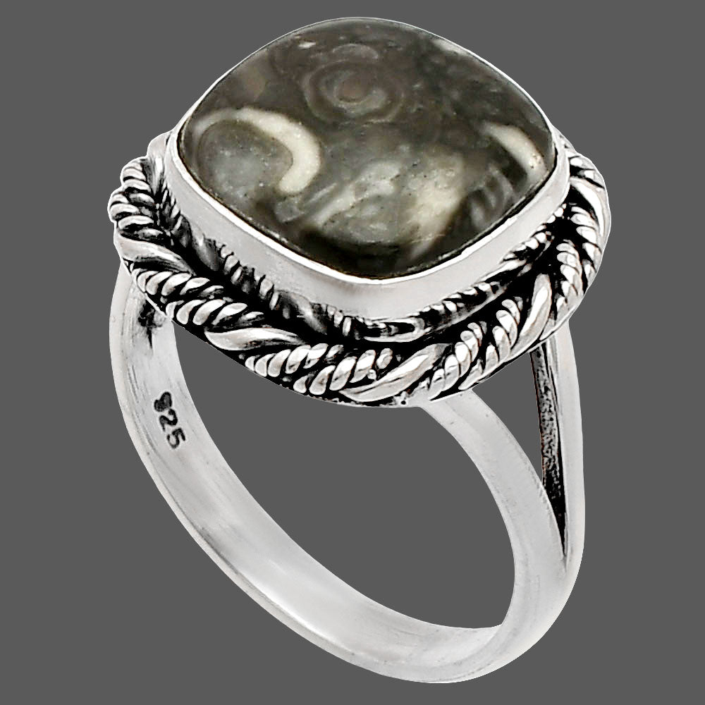 Natural Mexican Cabbing Fossil Ring size-7 R-1014 SDR231594