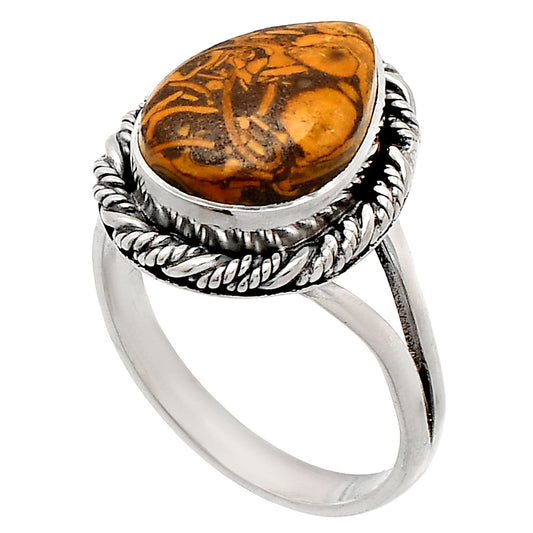 Coquina Fossil Jasper - India Ring size-8 R-1014 SDR231633