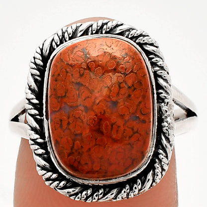 Natural Red Moss Agate Ring size-8 R-1014 SDR231638