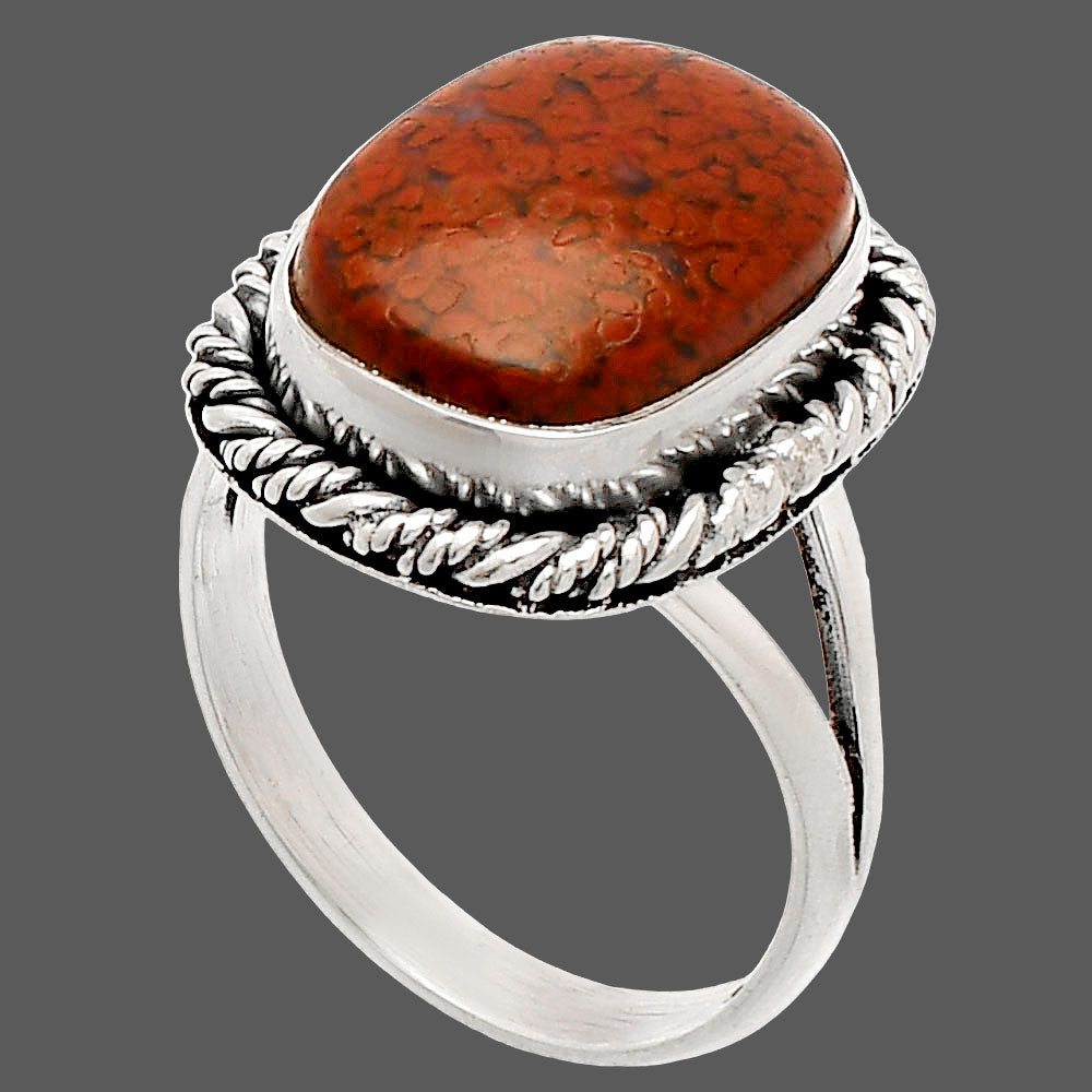 Natural Red Moss Agate Ring size-8 R-1014 SDR231638