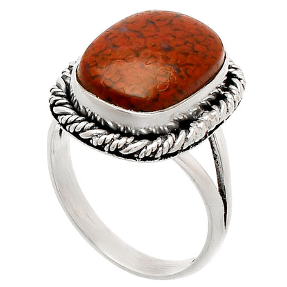 Natural Red Moss Agate Ring size-8 R-1014 SDR231638