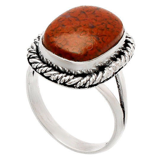 Natural Red Moss Agate Ring size-8 R-1014 SDR231638