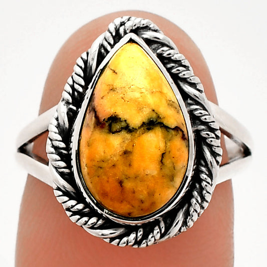 Natural Honey Dendritic Opal Ring size-7 R-1014 SDR231640