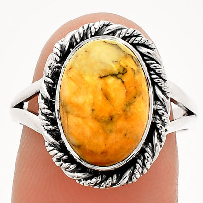 Natural Honey Dendritic Opal Ring size-8 R-1014 SDR231686