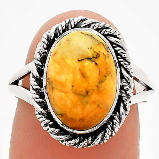 Natural Honey Dendritic Opal Ring size-8 R-1014 SDR231686
